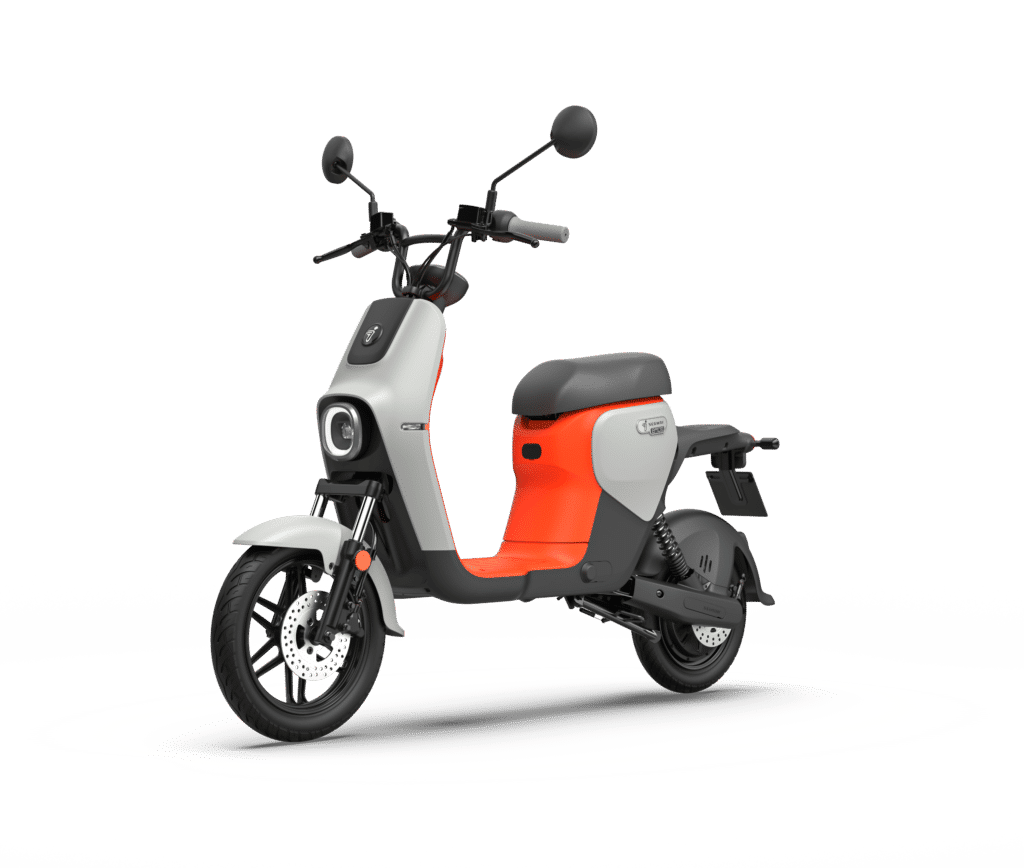 eMoped_B110S_Orange-Light Grey_45 view